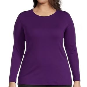 NWT Lauren by Ralph Lauren Purple Oversized Silk/ Modal Blend Sweater